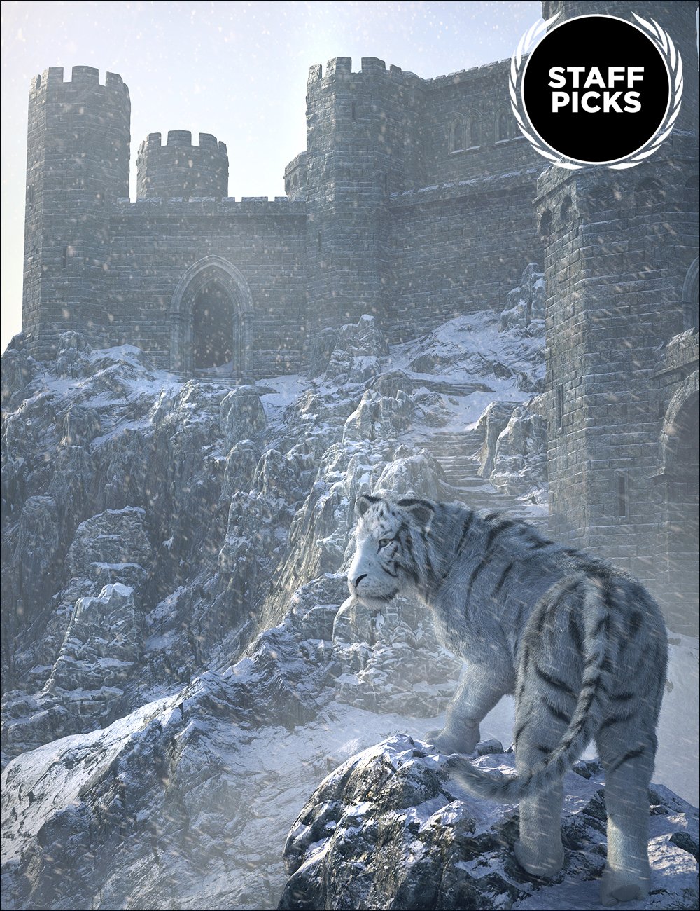 图片[1]-[daz场景] 冬季城堡-DAZ爱好者