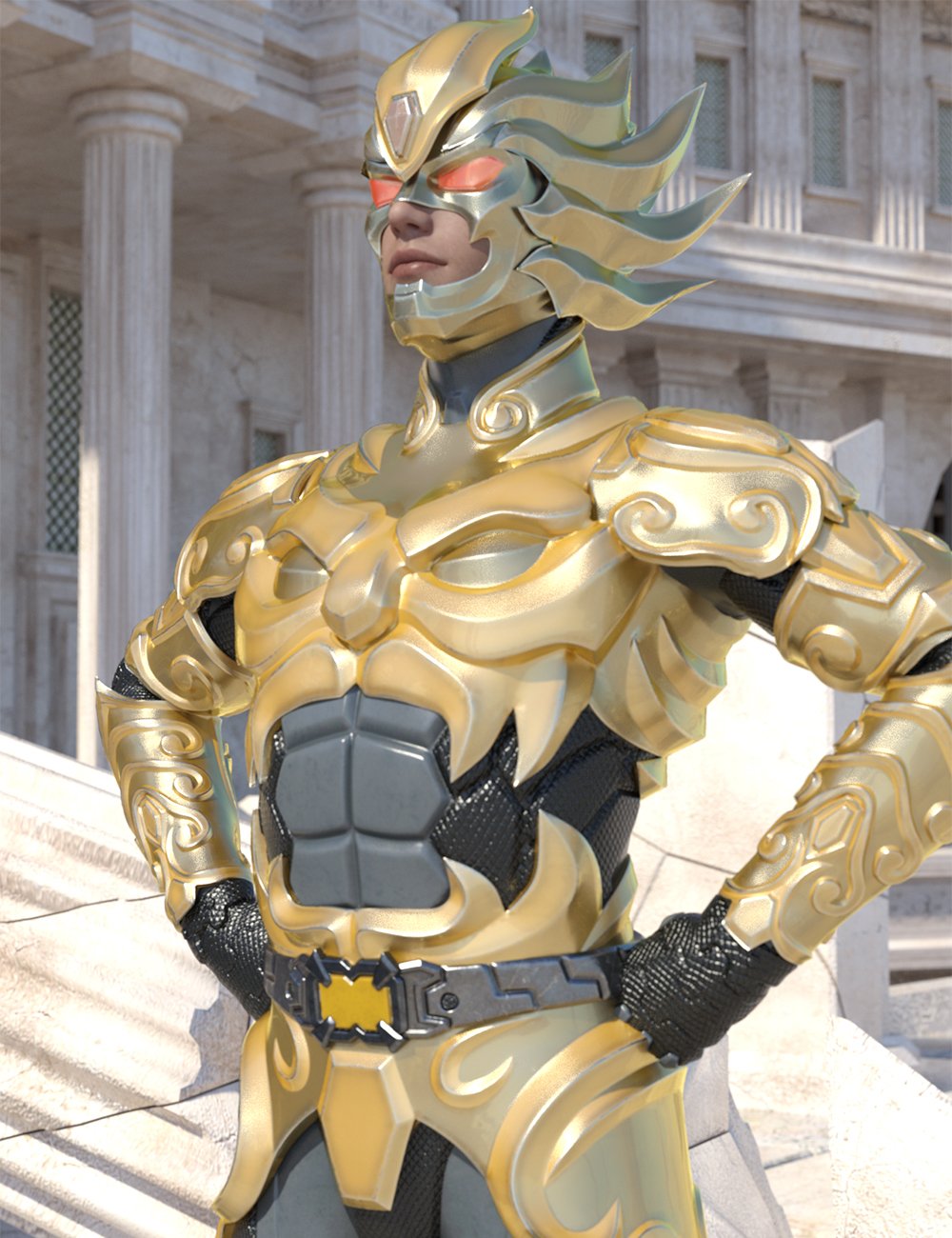 图片[1]-[daz服装] 12星座勇士系列赛-狮子座创世纪8.1男和迈克尔8.1-DAZ爱好者