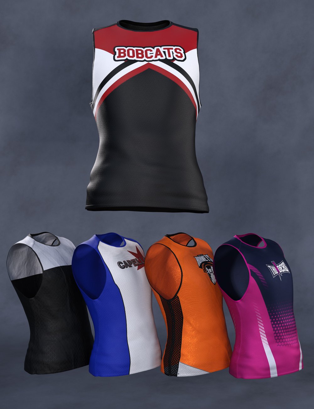 图片[1]-[daz服装] 啦啦队为创世纪8号和8.1号男性装备dForce背心-DAZ爱好者