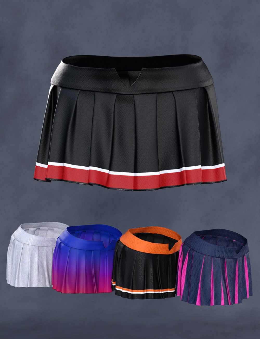 图片[1]-[daz服装] Cheerading Squad Outfit dForce VSkirt for Genesis 8和8.1雌性-DAZ爱好者