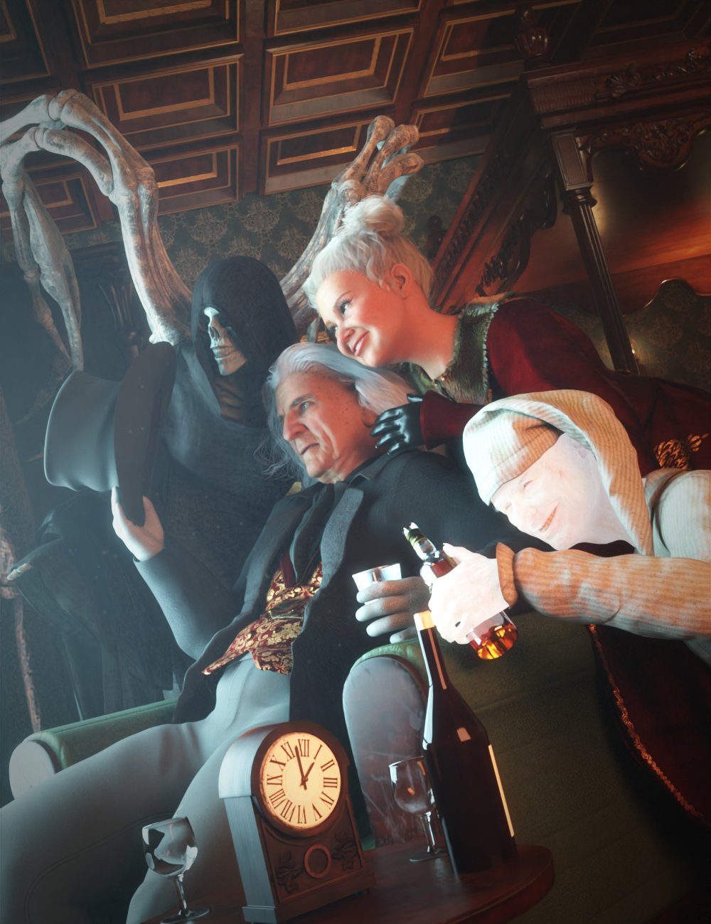 图片[1]-[daz合集] 圣诞节的幽灵捆绑包-DAZ爱好者