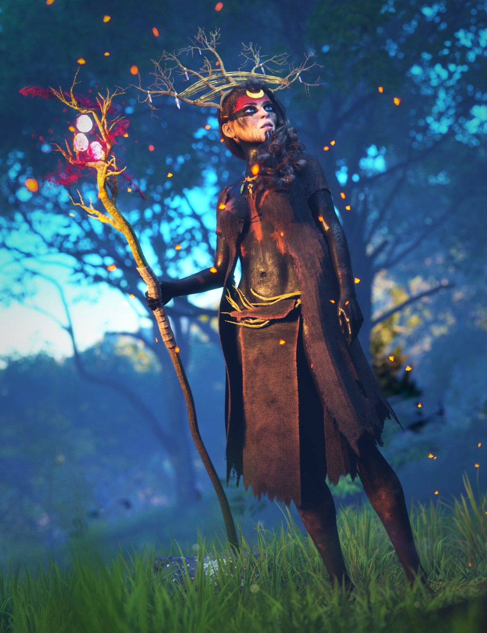 图片[1]-[daz合集] 林地女巫捆绑包-DAZ爱好者