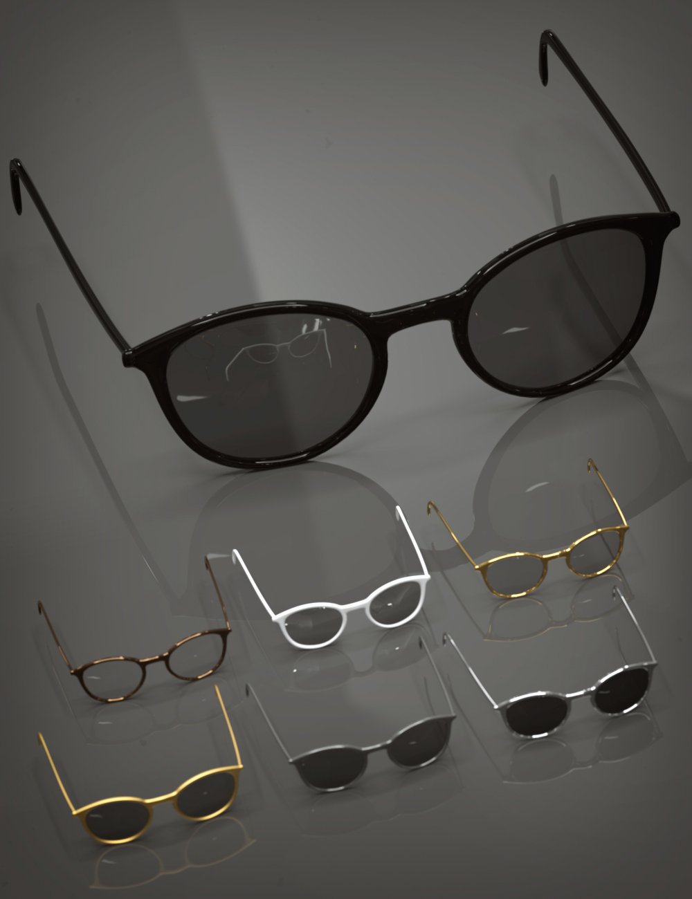 [daz服装] Genesis 8和8.1的眼镜套装1-DAZ爱好者