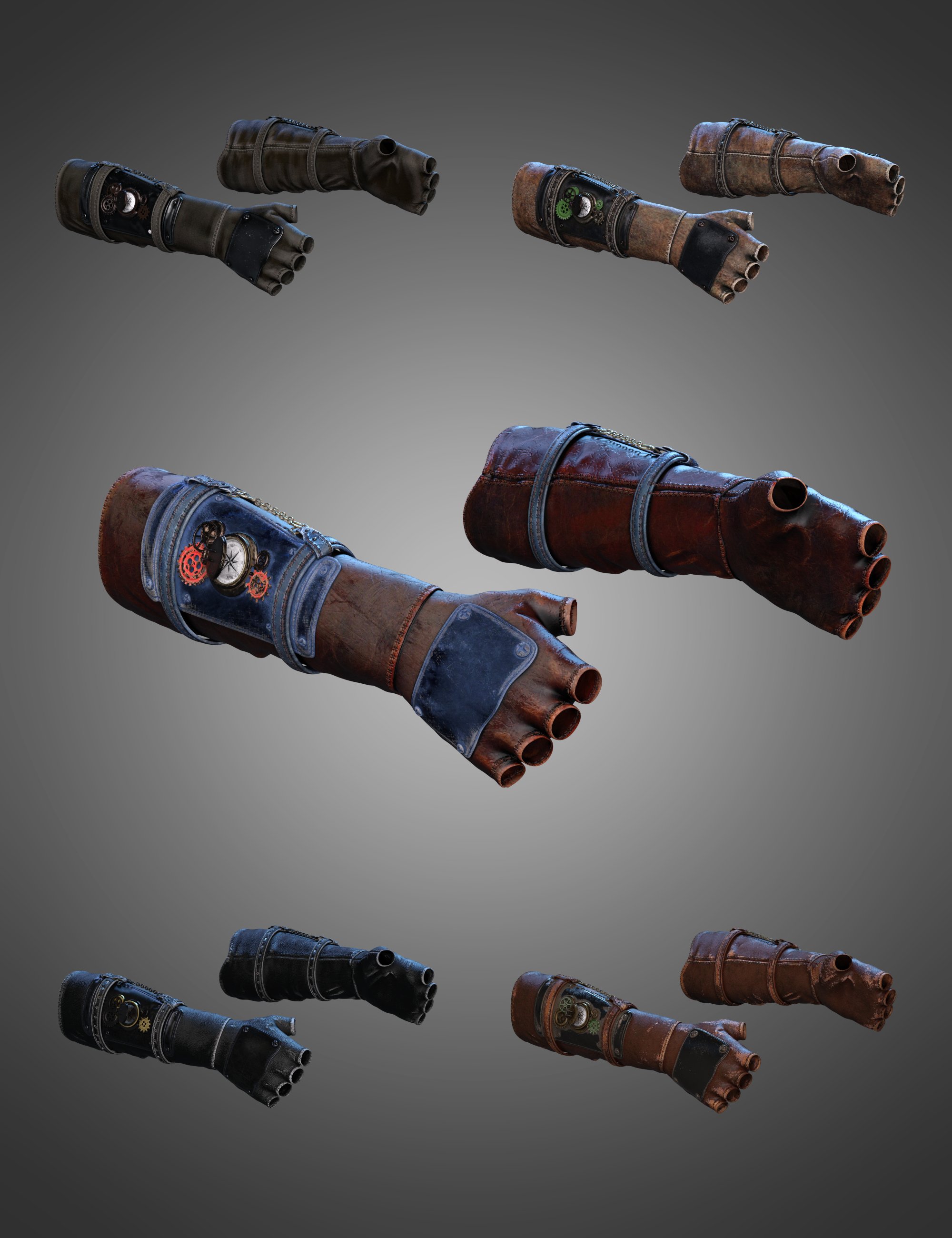 图片[1]-[daz服装] Halcyon Fragment Genesis 8和8.1雄性手套-DAZ爱好者