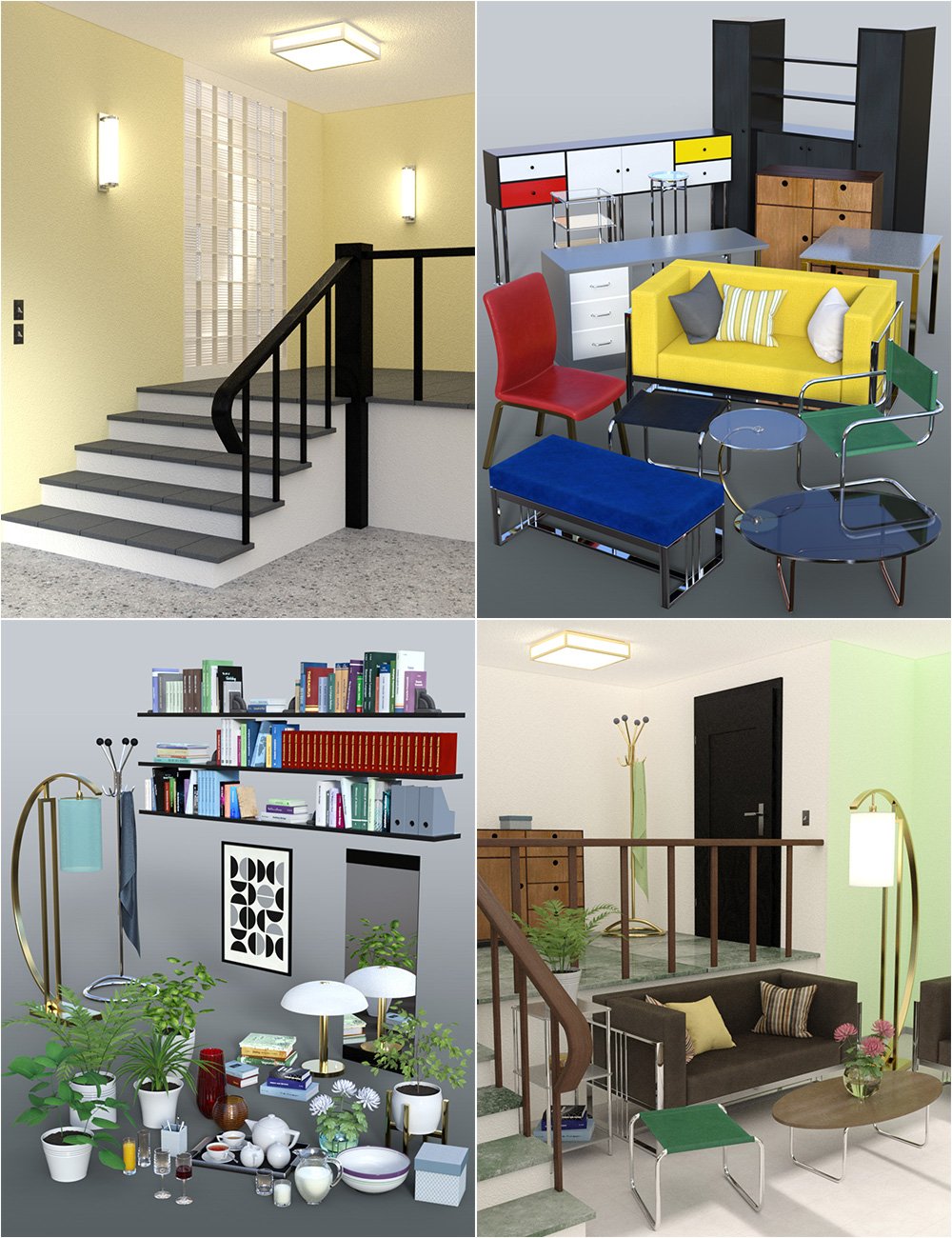 图片[1]-[daz合集] 本世纪中期现代捆绑包-DAZ爱好者