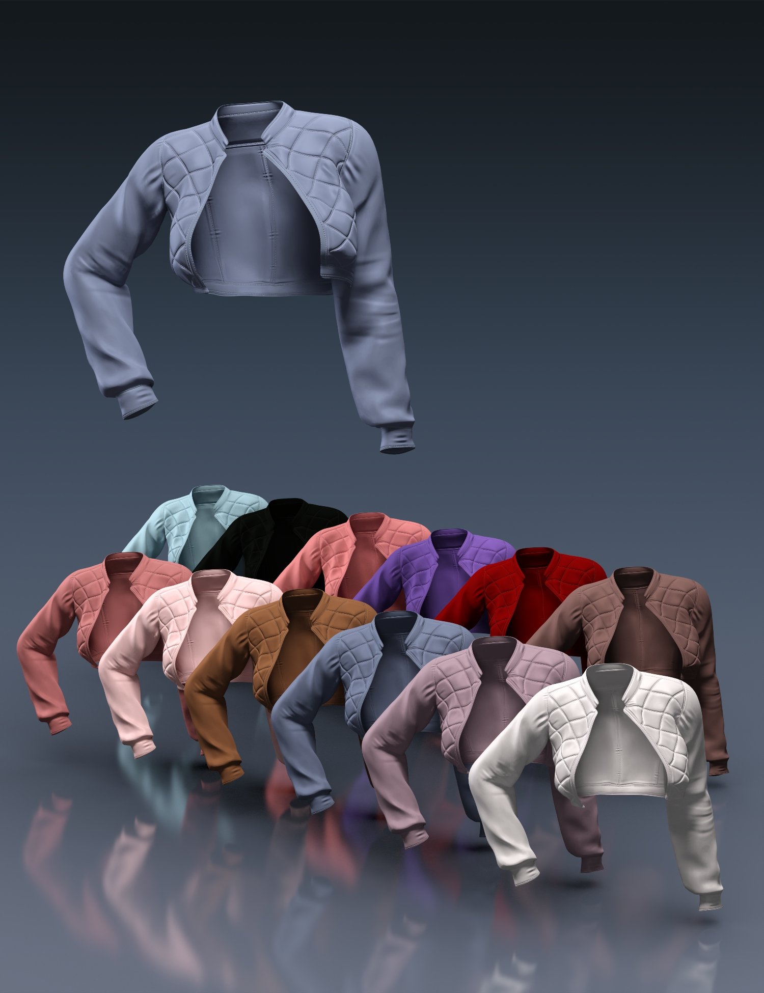 图片[1]-[daz服装] 适用于Genesis 8和8.1女性的My Little Leather Outfit夹克-DAZ爱好者