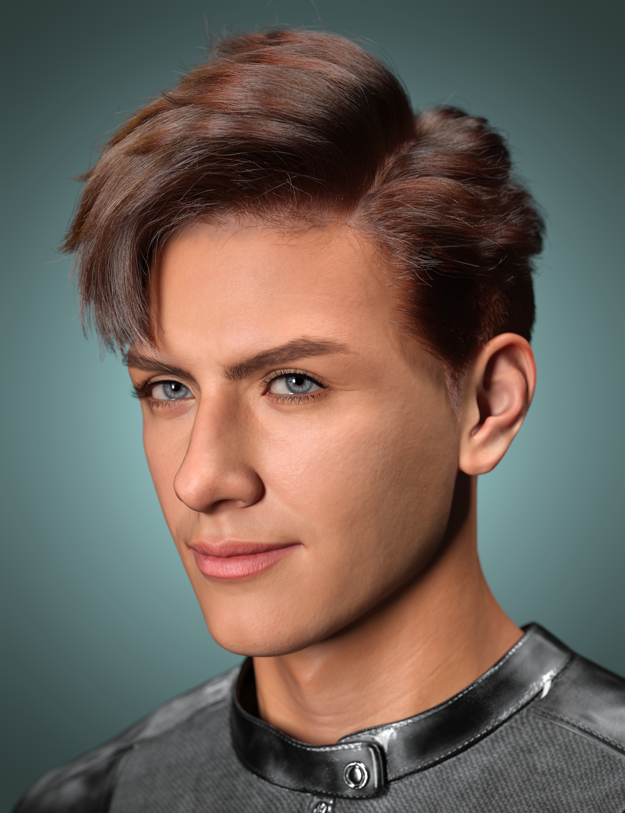 图片[1]-[daz发型] Genesis 9的两块侧边部分头发-DAZ爱好者