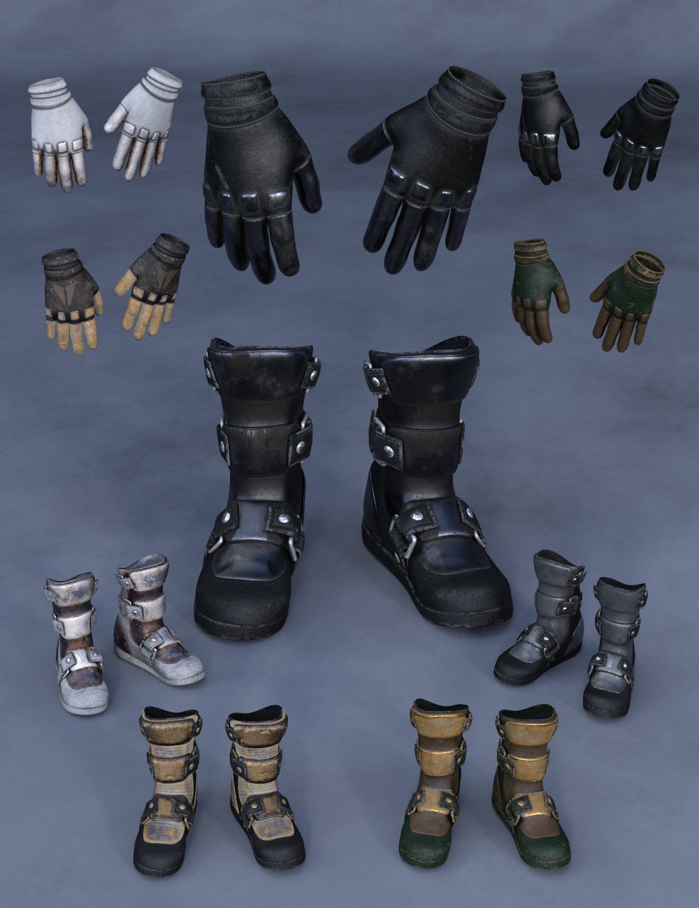 图片[1]-[daz服装] Genesis 8和8.1男版Panther Outfit靴子和手套-DAZ爱好者