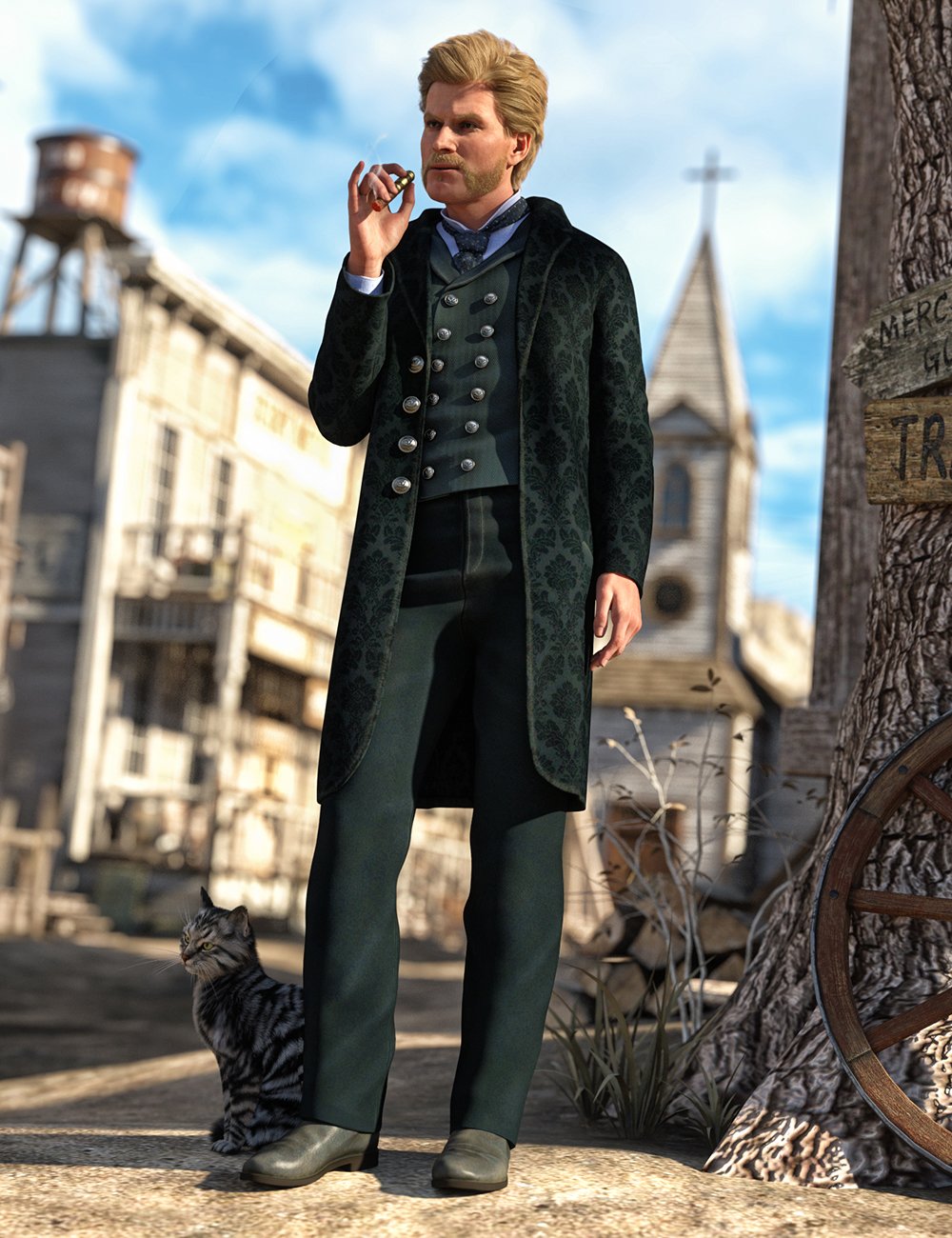 图片[1]-[daz服装] 创世纪8雄性的dForce牧场装备-DAZ爱好者