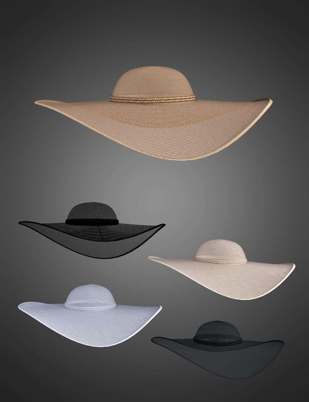 图片[1]-[daz服装] X Fashion Color Cross泳装套装Genesis 8和8.1女性帽-DAZ爱好者