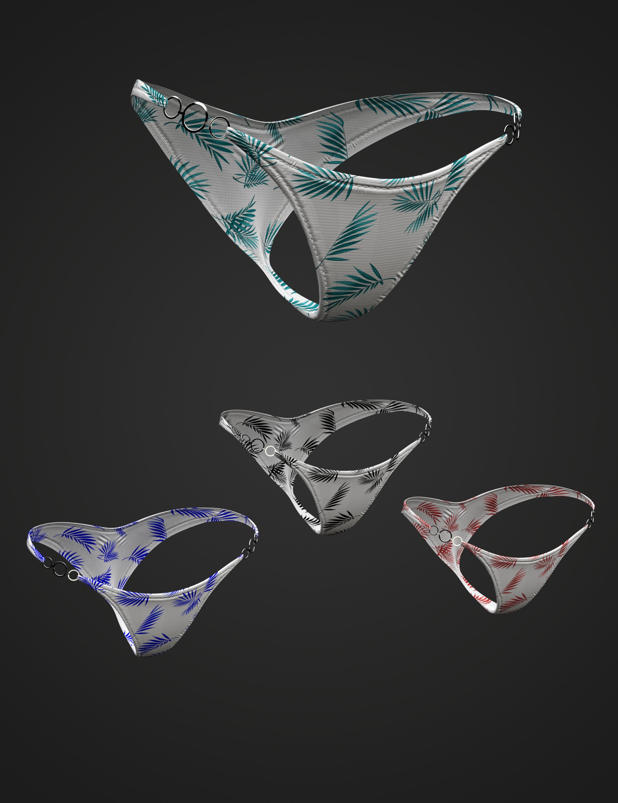 图片[1]-[daz服装] X Fashion Rings Genesis 8和8.1女性比基尼套装下装-DAZ爱好者