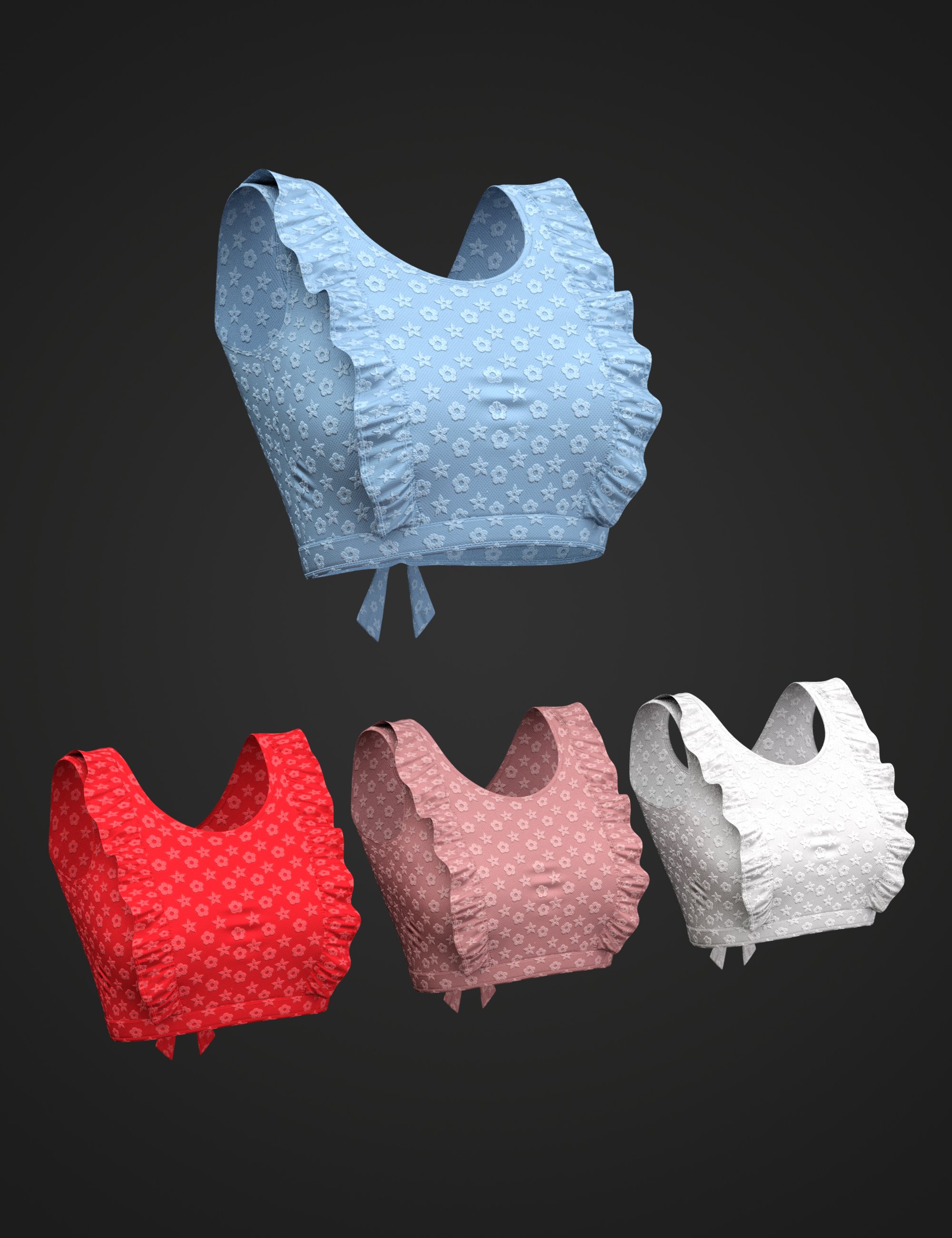 图片[1]-[daz服装] Genesis 8和8.1女性X时尚柔软休闲上衣和扼流圈-DAZ爱好者