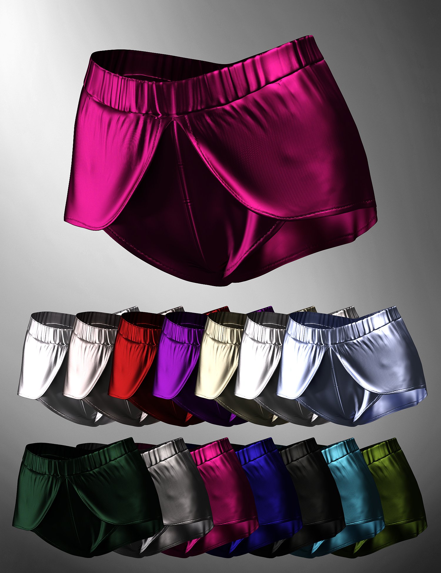 图片[1]-[daz服装] dForce X-Fashion Lune创世8号和8.1号女性睡衣下装-DAZ爱好者