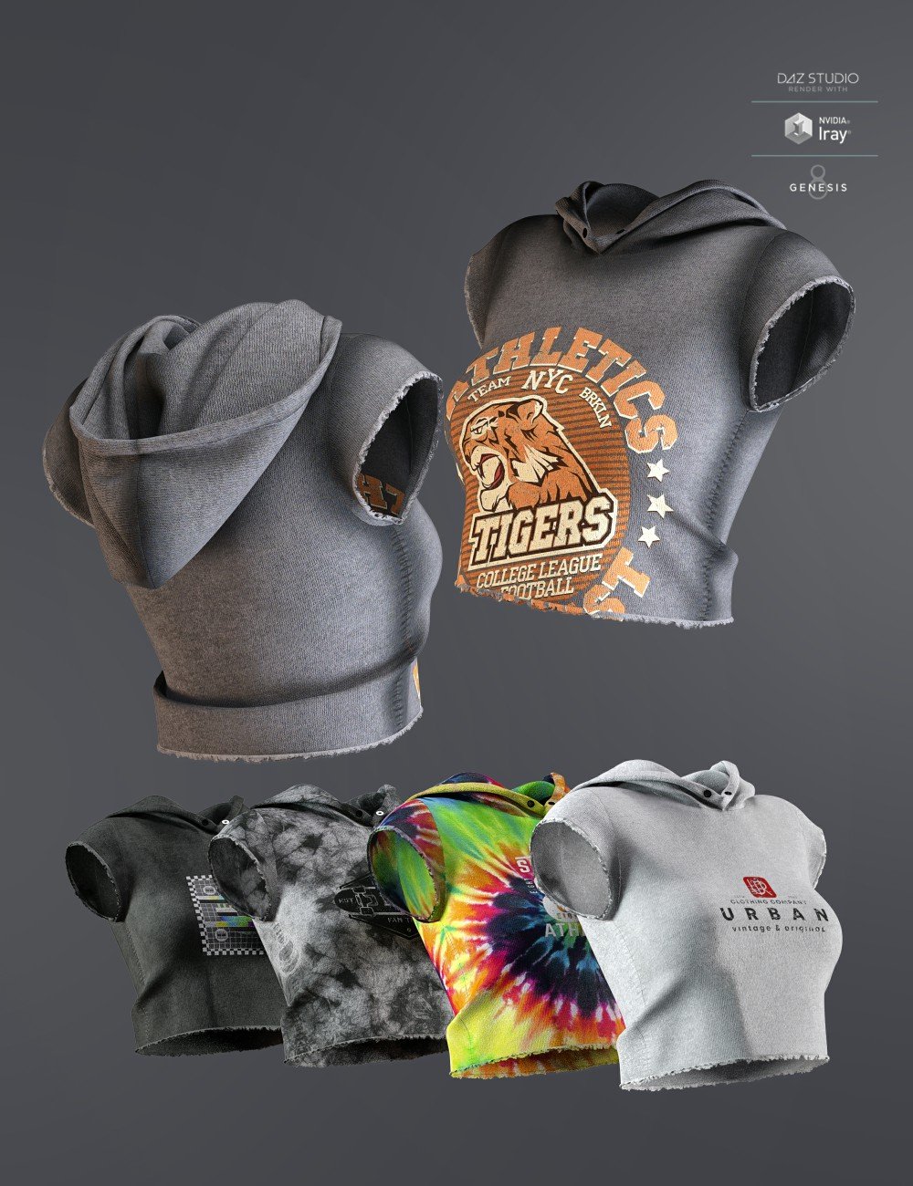 图片[1]-[daz服装] 适用于Genesis 8和8.1女性的AJC Pro Skate上衣-DAZ爱好者