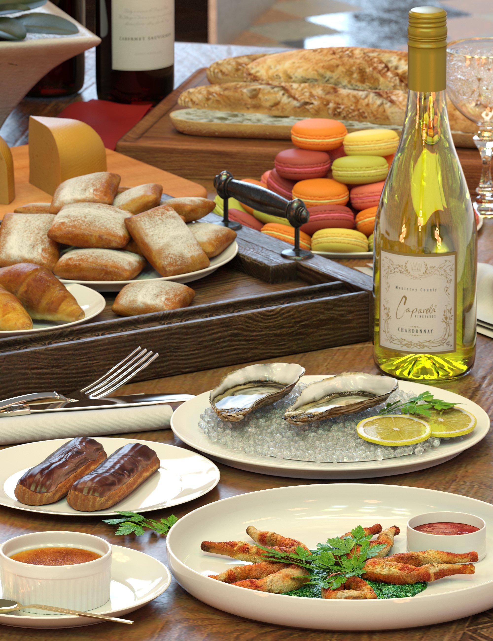 图片[1]-[daz道具] 什锦菜肴和糕点-DAZ爱好者