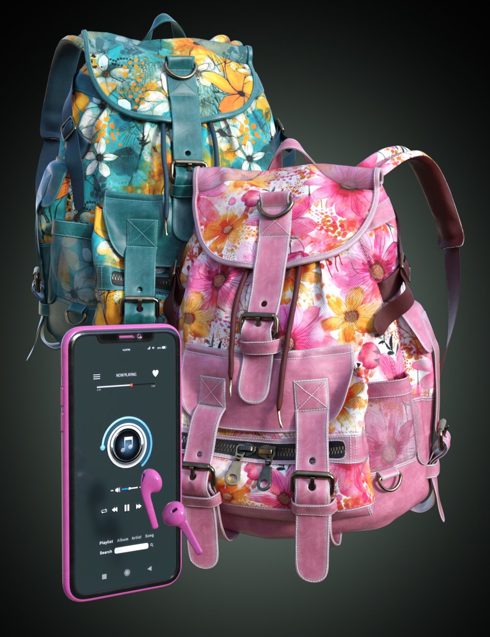 图片[1]-[daz道具] B.E.T.T.Y.Genesis 9青少年配饰包-DAZ爱好者