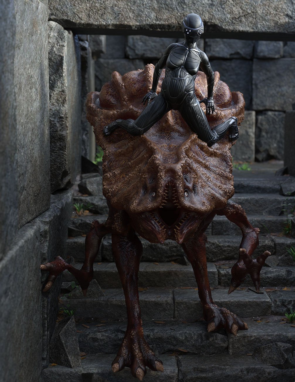 图片[1]-[daz姿势] 异种模式的大错误姿势：样本Alpha-DAZ爱好者