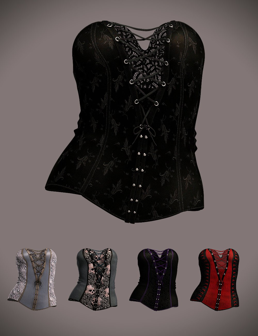 图片[1]-[daz服装] Blackstar Tempest创世纪8款女性紧身胸衣-DAZ爱好者