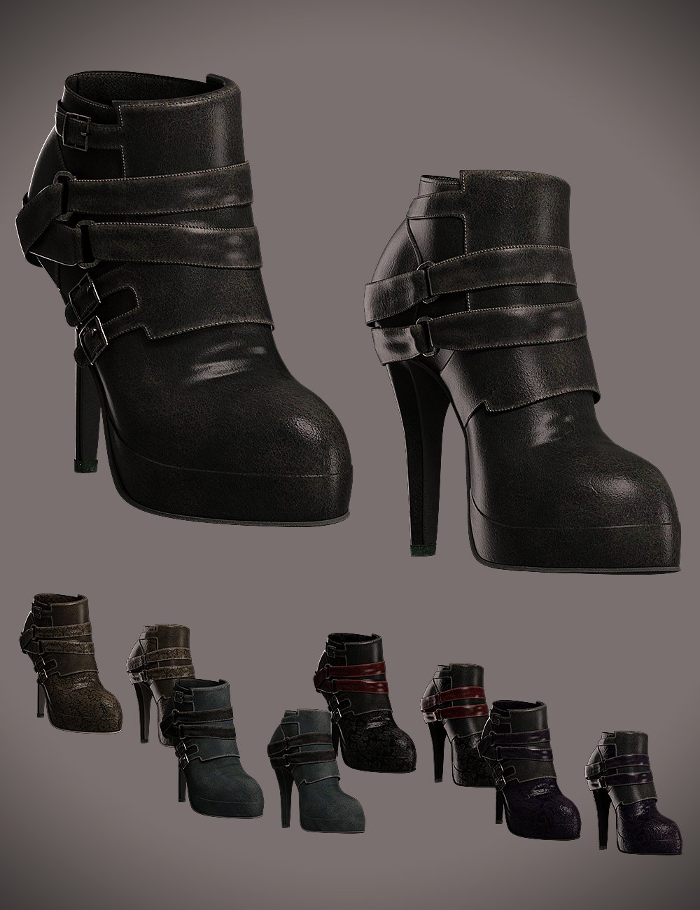 图片[1]-[daz服装] Blackstar Tempest创世8款女性高跟鞋-DAZ爱好者