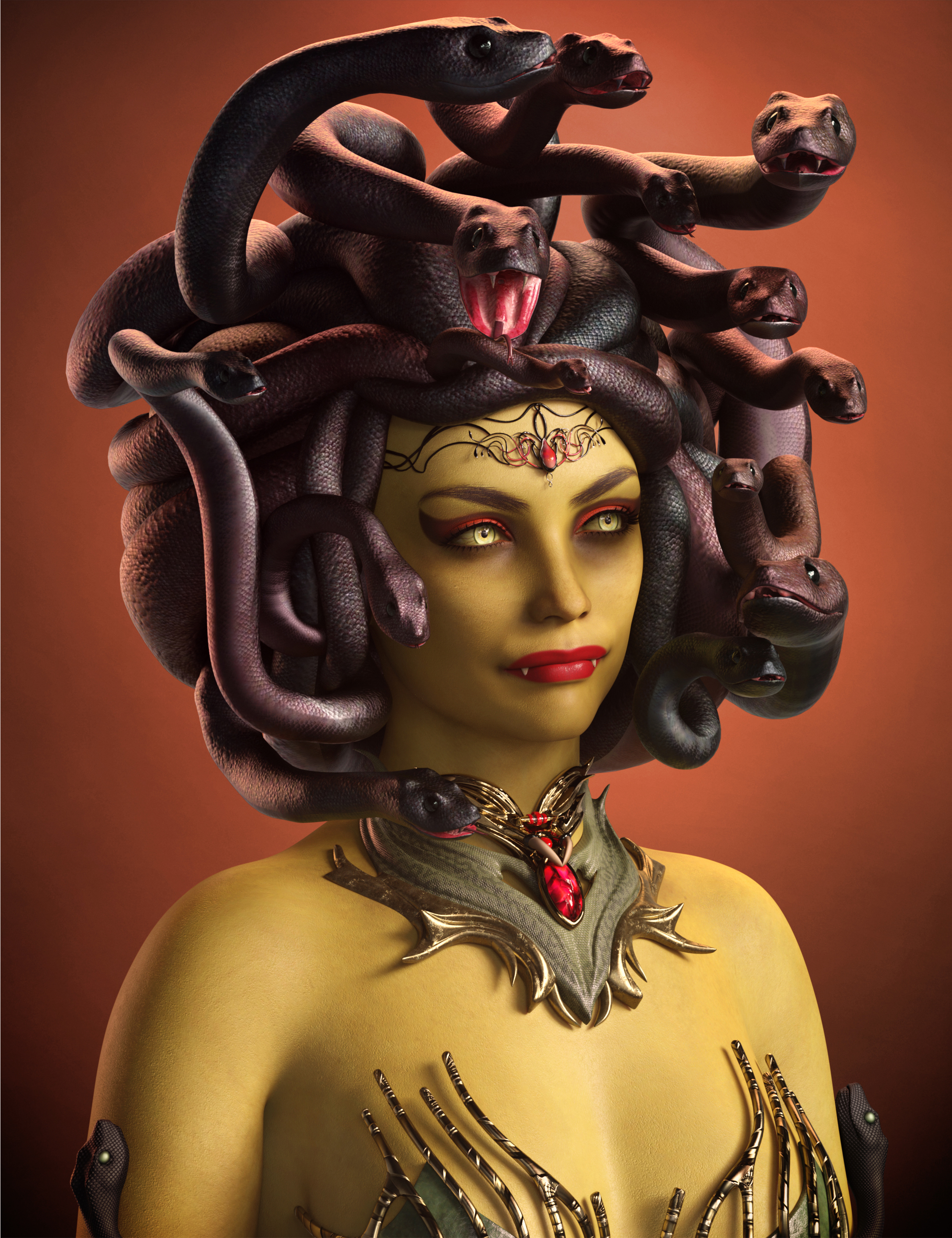 图片[1]-[daz发型] 创世纪9的Gorgon头发-DAZ爱好者