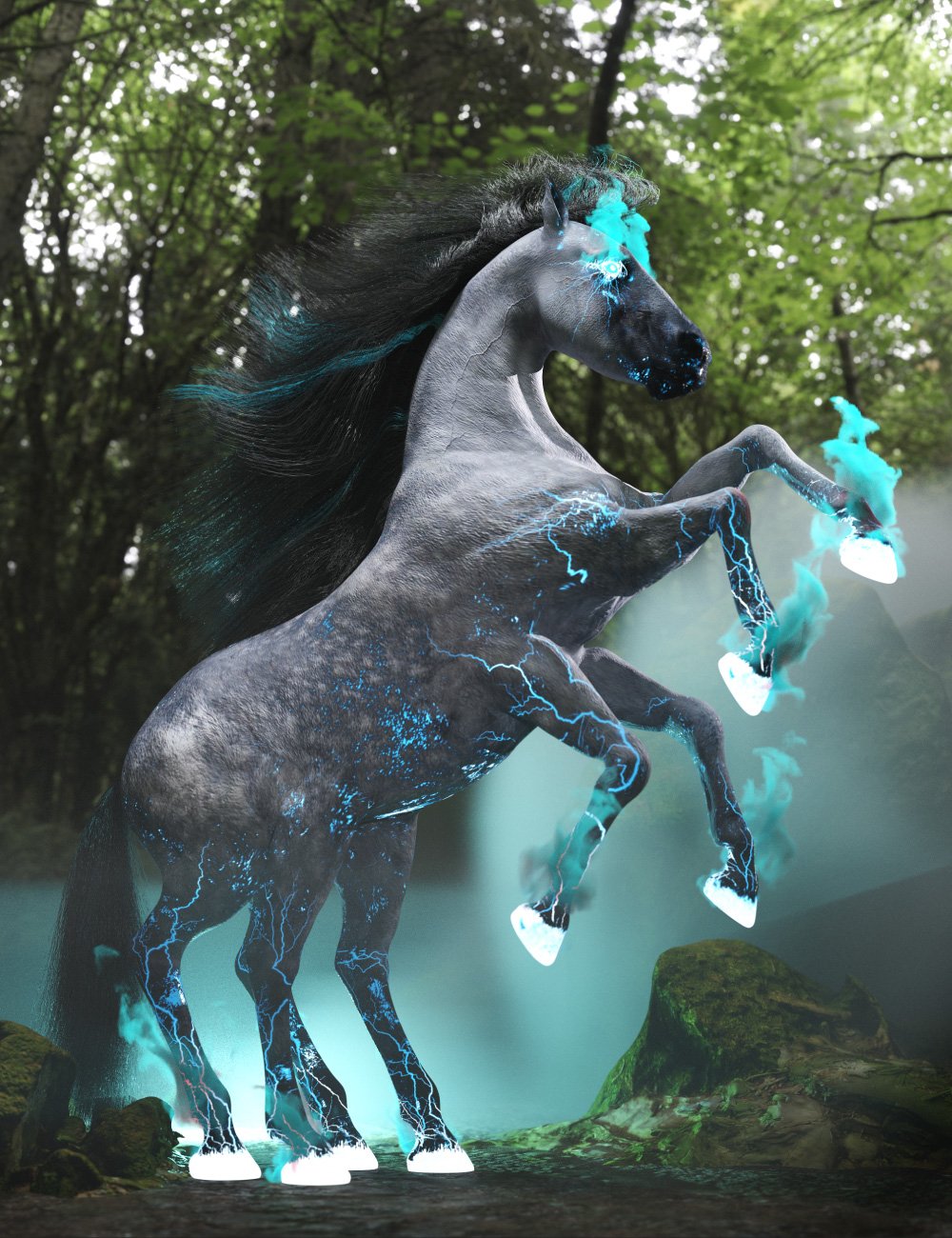 图片[1]-[daz角色] Daz Horse的DA Sleipnir 3-DAZ爱好者