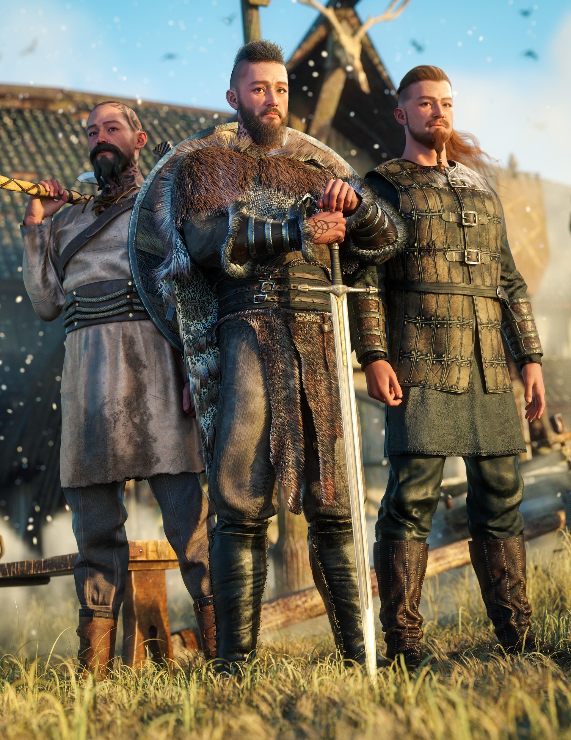 图片[1]-[daz合集] Ivar 9高清维京超级捆绑包-DAZ爱好者