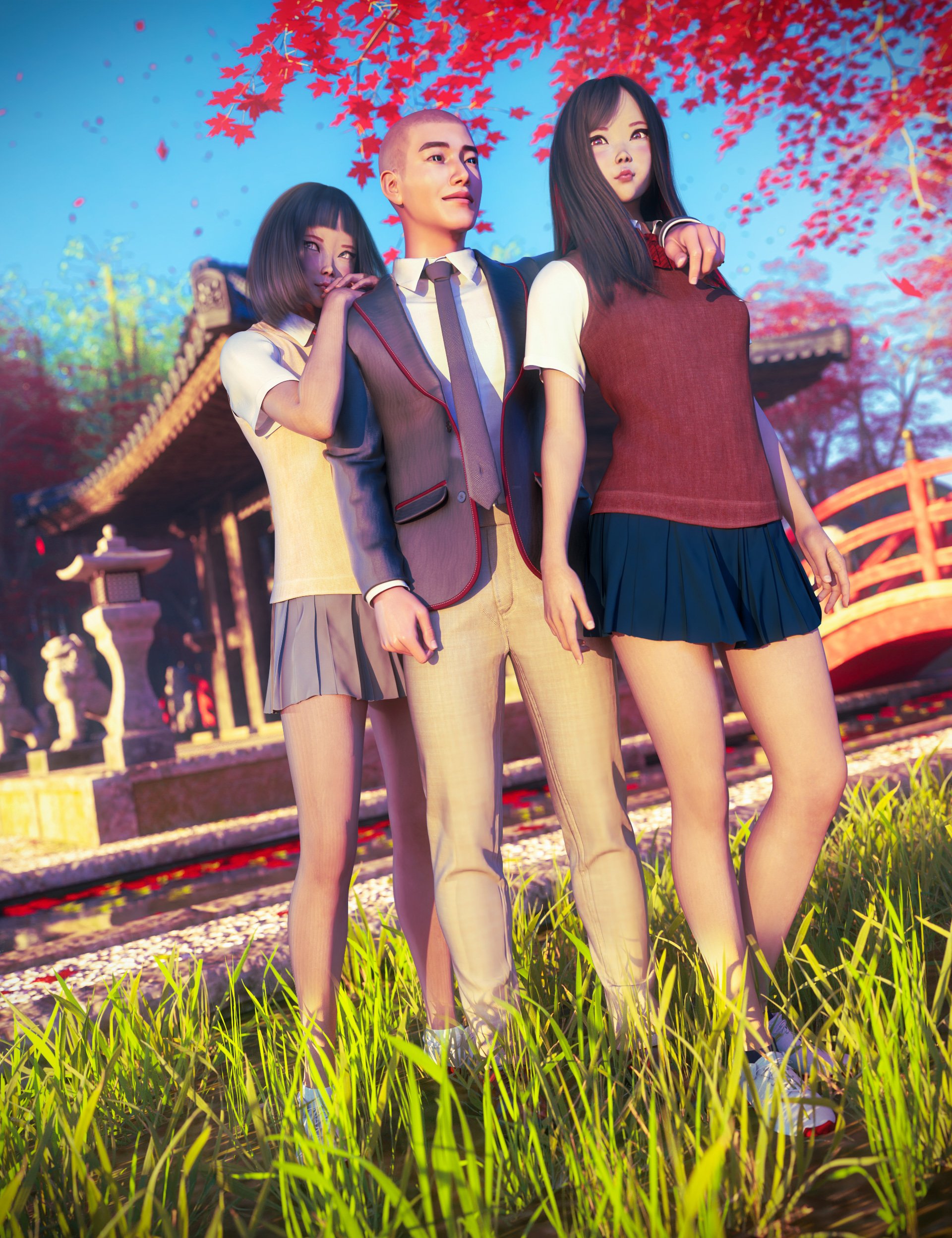 图片[1]-[daz合集] 日本现代学校捆绑包-DAZ爱好者