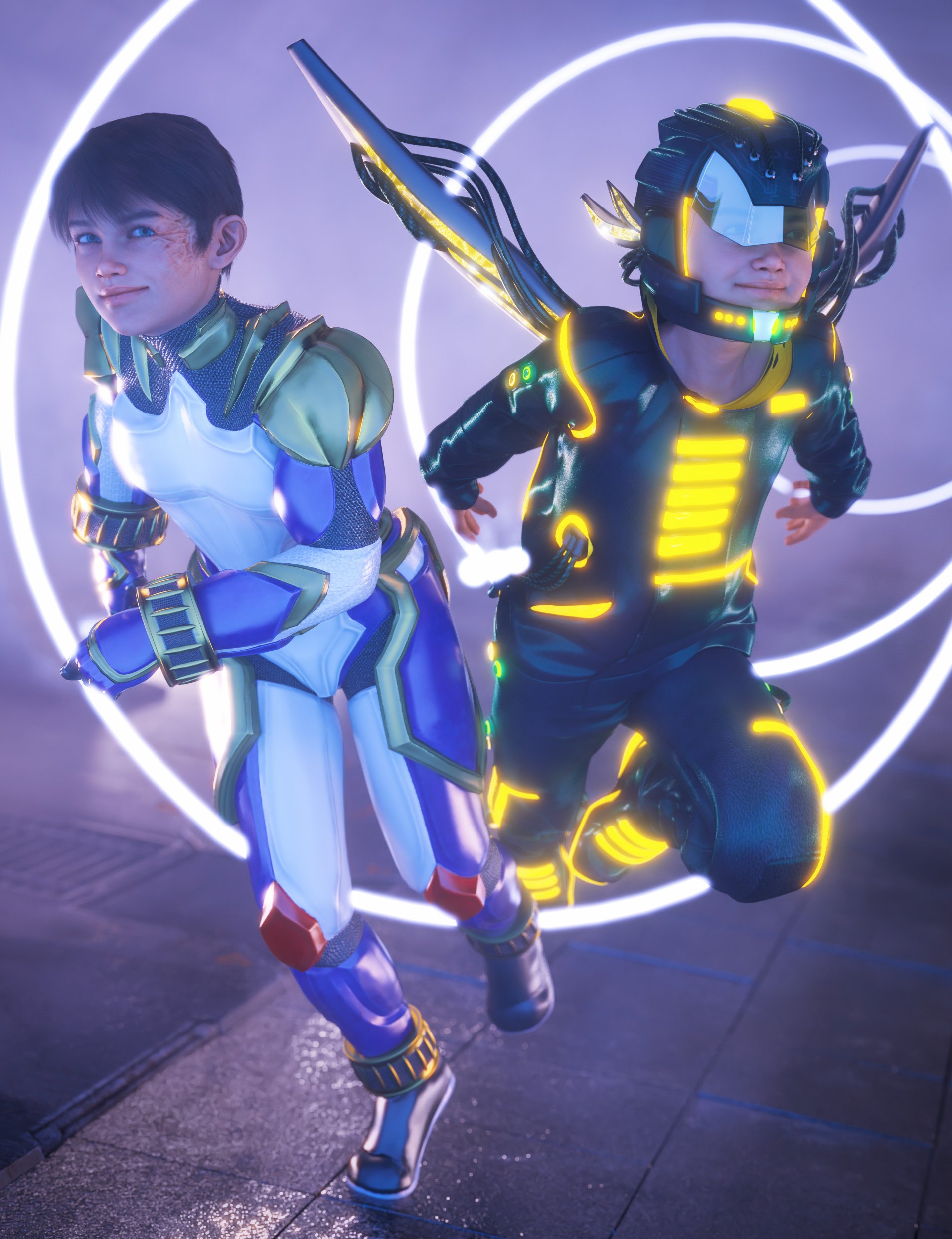 图片[1]-[daz合集] Kayden HD 8.1未来忍者捆绑包-DAZ爱好者