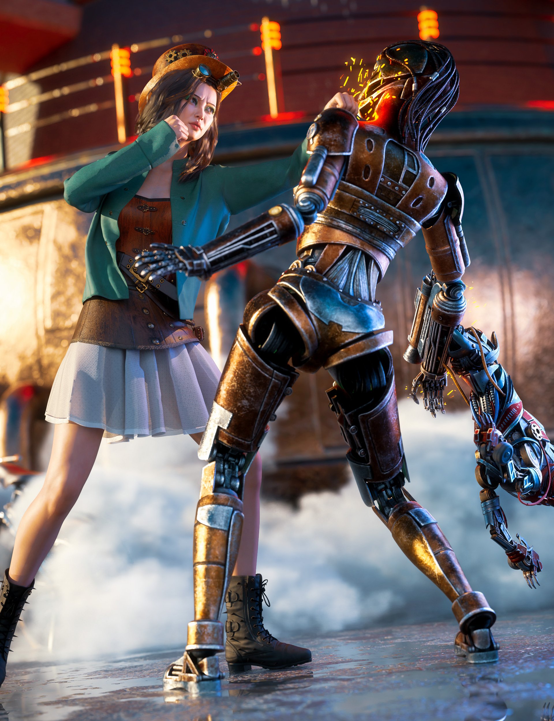 图片[1]-[daz合集] 蒸汽朋克亡命之徒捆绑包-DAZ爱好者