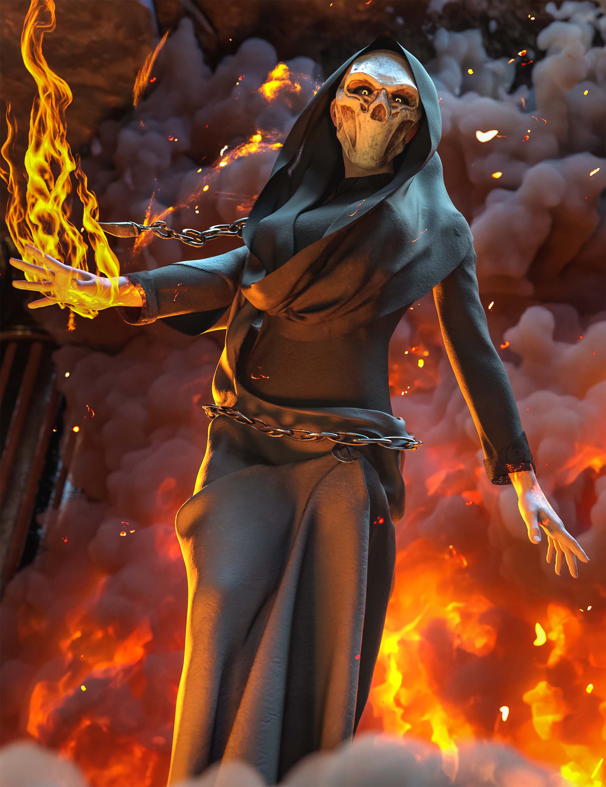 图片[1]-[daz服装] dForce BW创世纪9、8.1和8女性死亡斗篷套装-DAZ爱好者