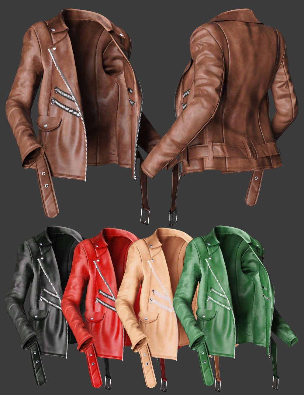 图片[1]-[daz服装] Genesis 8和8.1女性休闲风格Outfit dForce夹克-DAZ爱好者