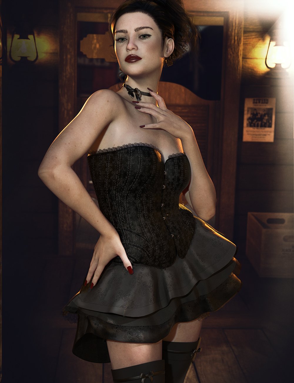 图片[1]-[daz服装] dForce CB Mollie Mae Genesis 8女性套装-DAZ爱好者