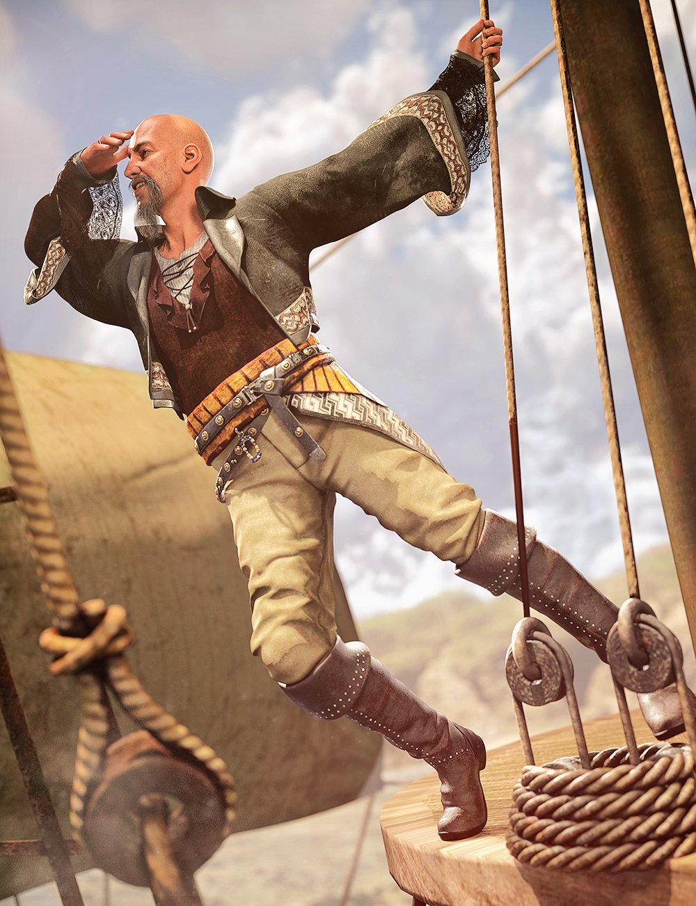 图片[1]-[daz服装] dForce科西嘉岛突袭者创世纪8和8.1雄性装备-DAZ爱好者