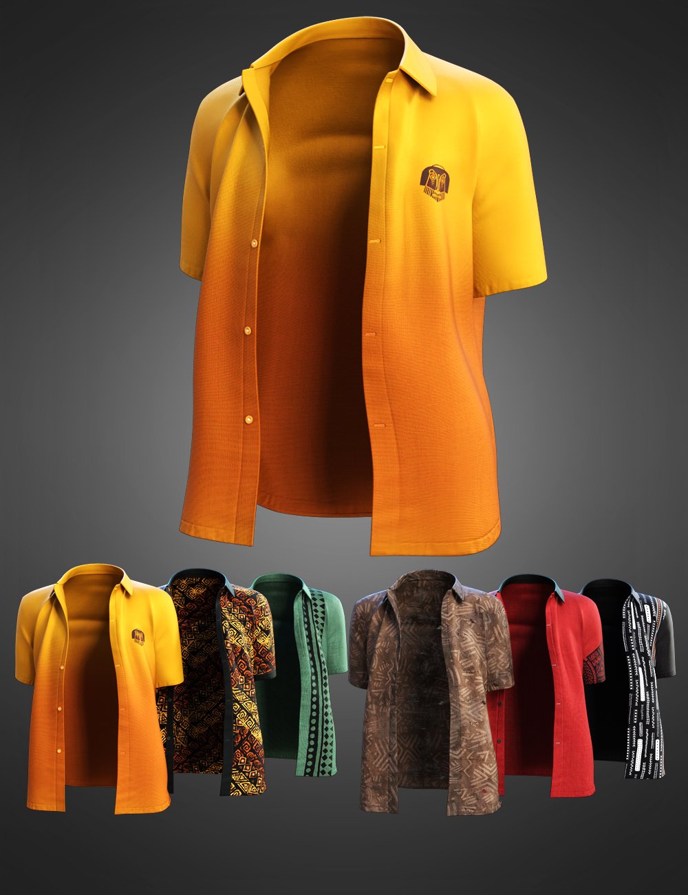 图片[1]-[daz服装] Dash Outfit dForce宽松衬衫适用于Genesis 8和8.1男性-DAZ爱好者