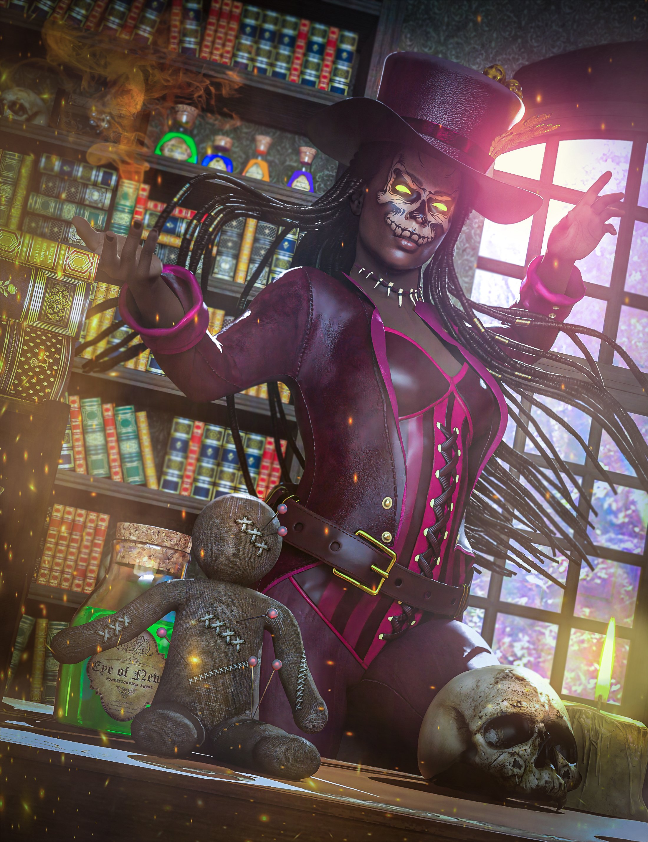 图片[1]-[daz服装] 创世纪9的dForce元素法师装备-DAZ爱好者