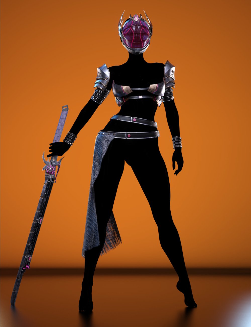 图片[1]-[daz服装] dForce HM Lightstalker Genesis 9附加配件-DAZ爱好者