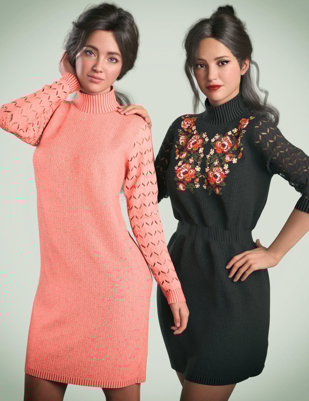 图片[1]-[daz服装] dForce Genesis 8和8.1女性套头衫-DAZ爱好者