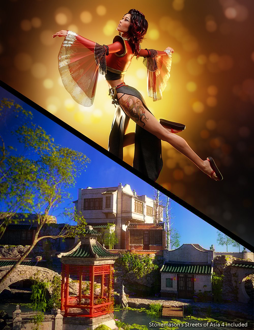 图片[1]-[daz合集] 龙女捆绑包-DAZ爱好者