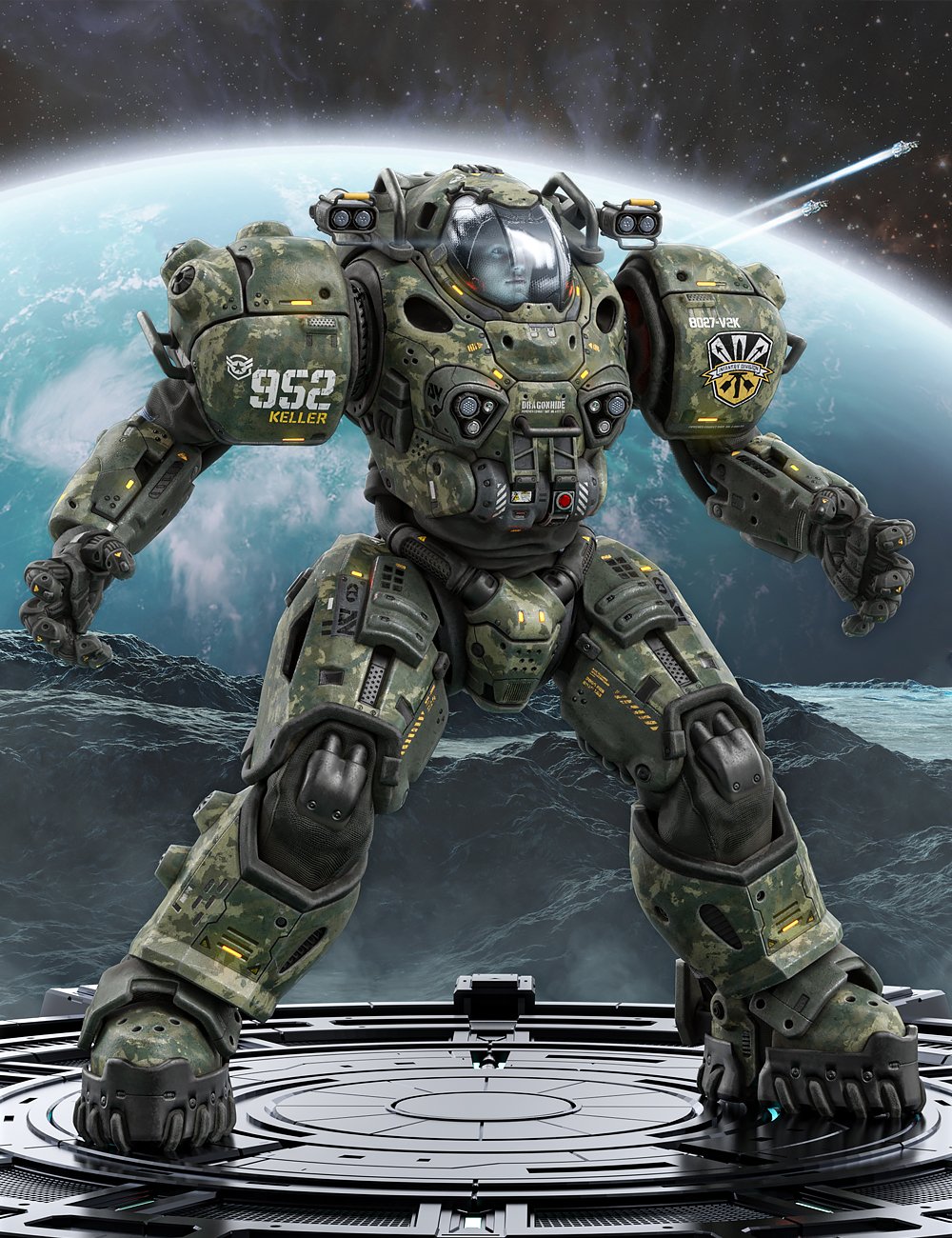 图片[1]-[daz服装] Genesis 8和8.1雄性和雌性的Dragonide PCS-DAZ爱好者