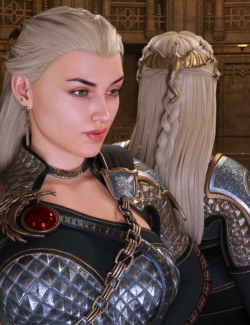 图片[1]-[daz发型] 创世纪9、8和8.1的龙骑毛发-DAZ爱好者