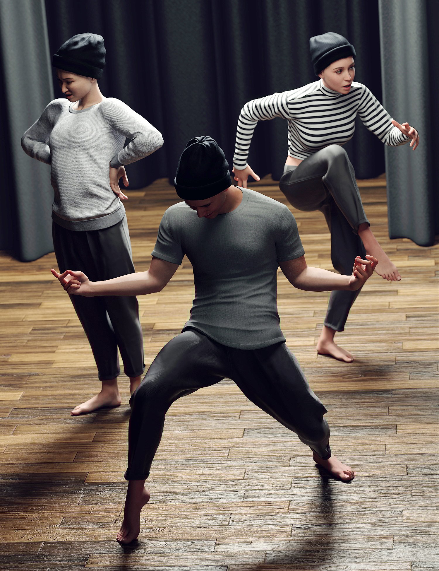 图片[1]-[daz姿势] 创世纪9的夸张世界姿势-DAZ爱好者