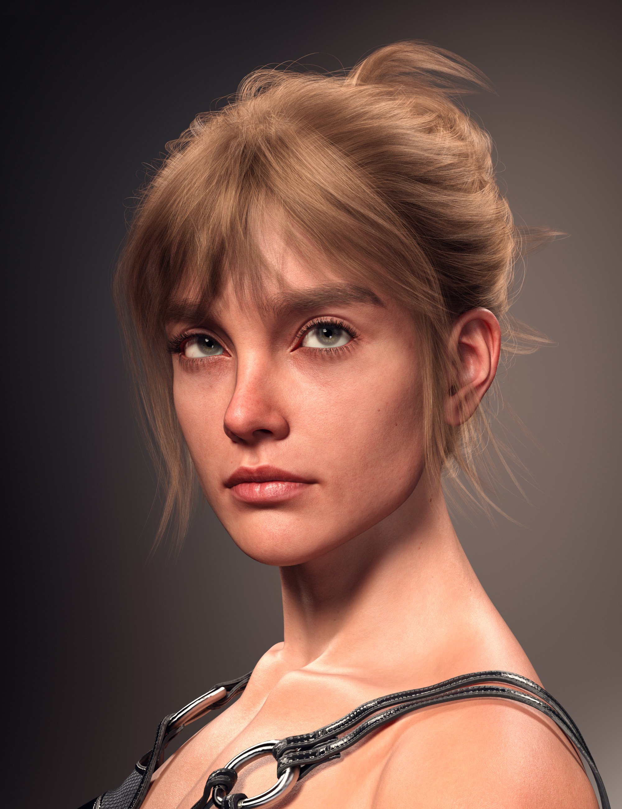 图片[1]-[daz发型] FE混乱的Bun Updo头发为创世纪9-DAZ爱好者