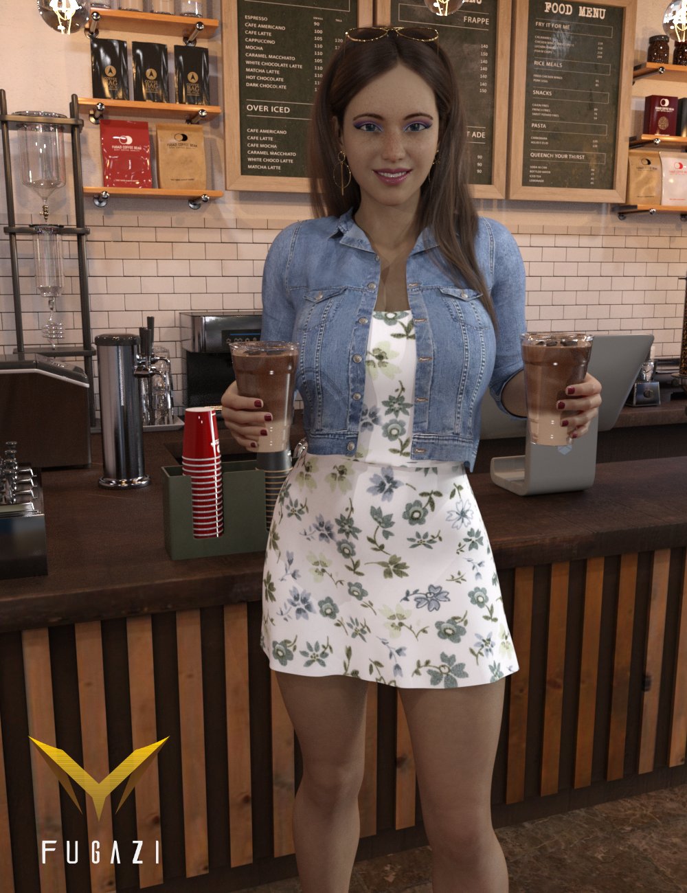 图片[1]-[daz姿势] FG Bistro为Genesis 8和8.1女性摆姿势-DAZ爱好者