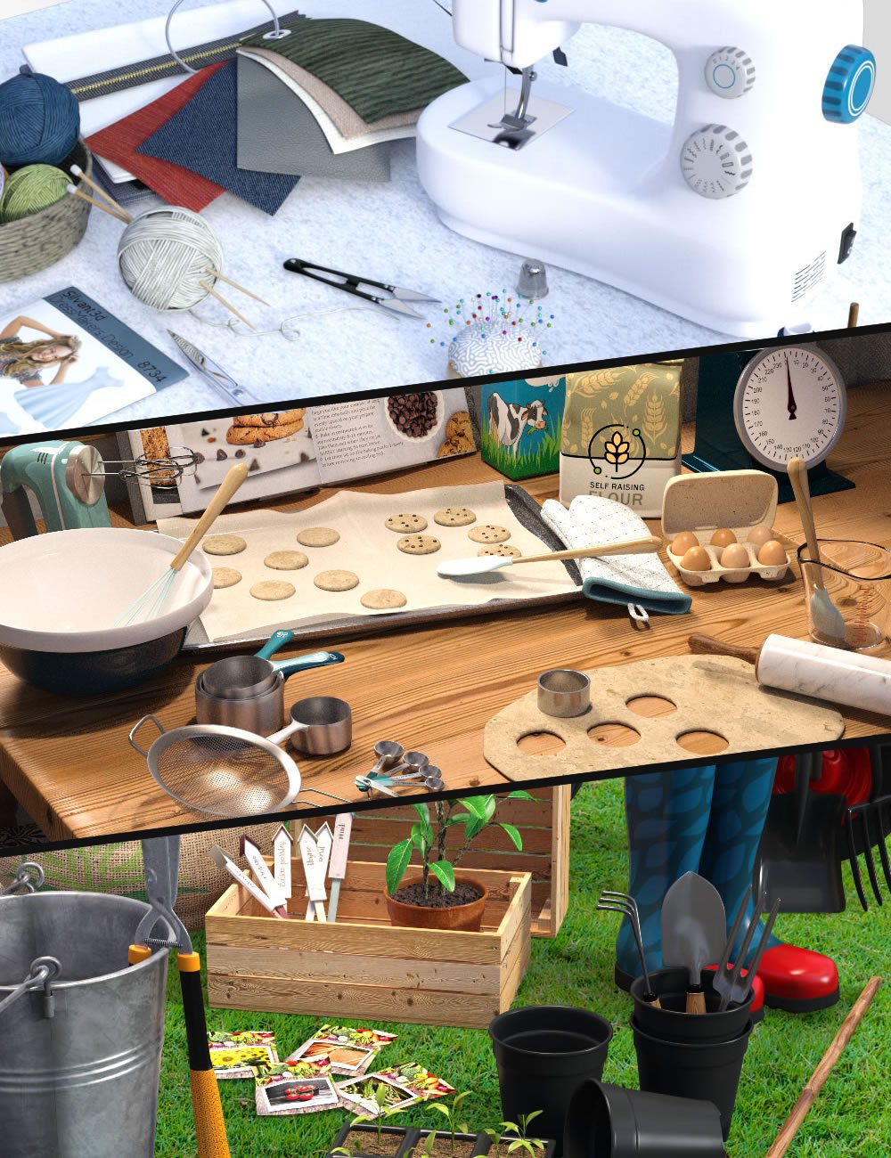 图片[1]-[daz合集] 爱好道具包-DAZ爱好者