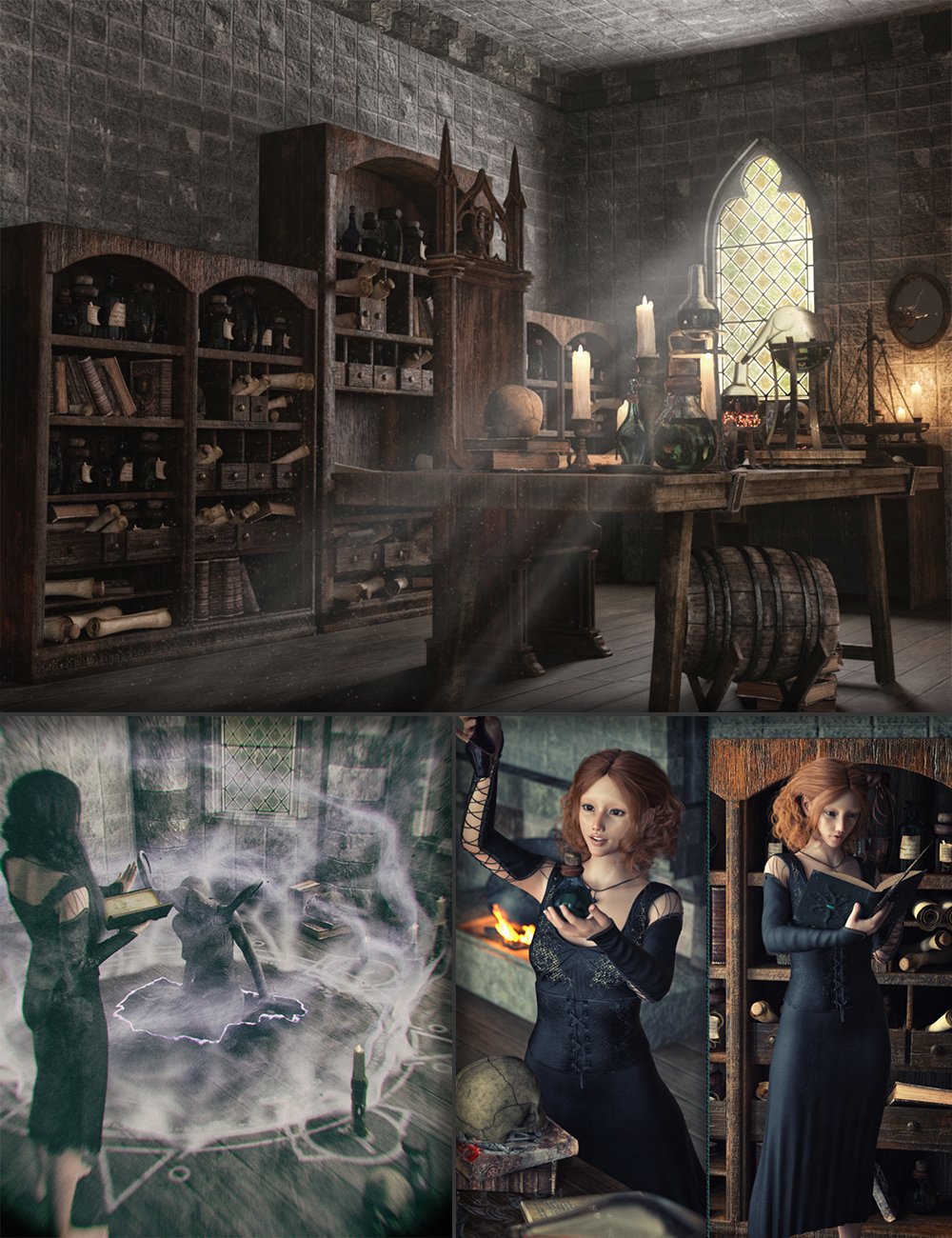 图片[1]-[daz合集] KuJ魔法巫师捆绑包-DAZ爱好者