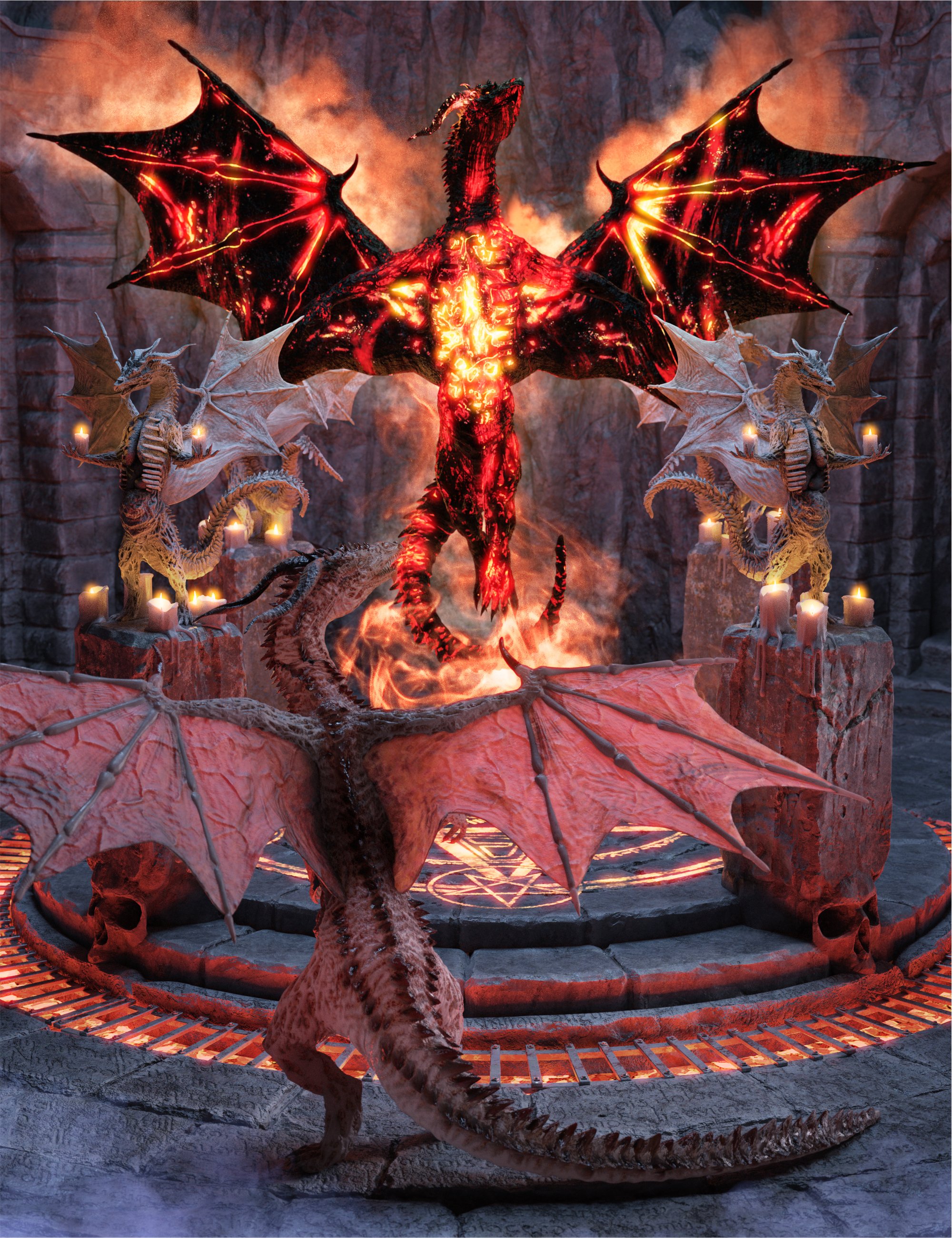 图片[1]-[daz角色] 巫妖龙康乃馨纹理扩展-DAZ爱好者