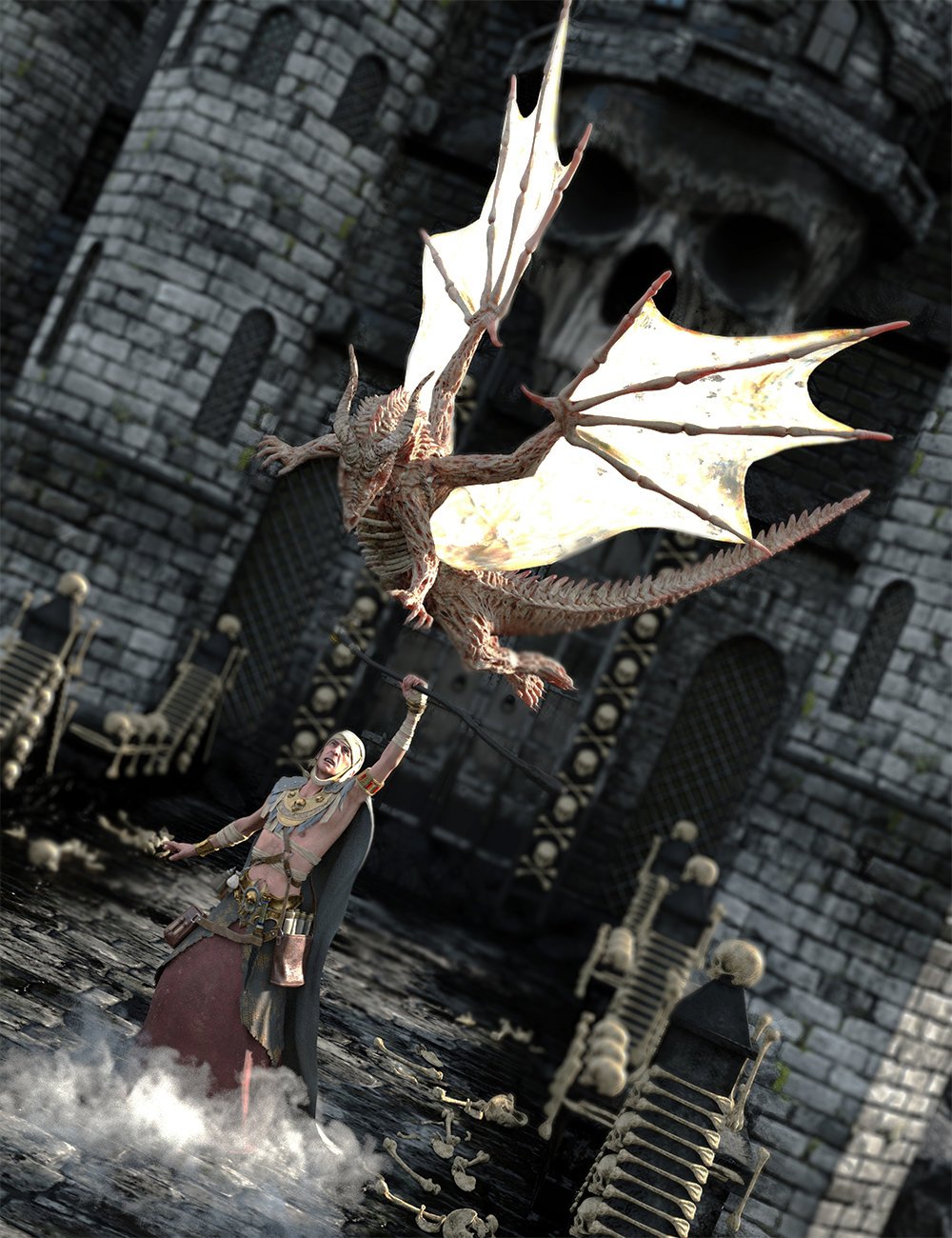 图片[1]-[daz姿势] 巫妖之龙和亡灵法师的巫妖之夜姿势8.1-DAZ爱好者