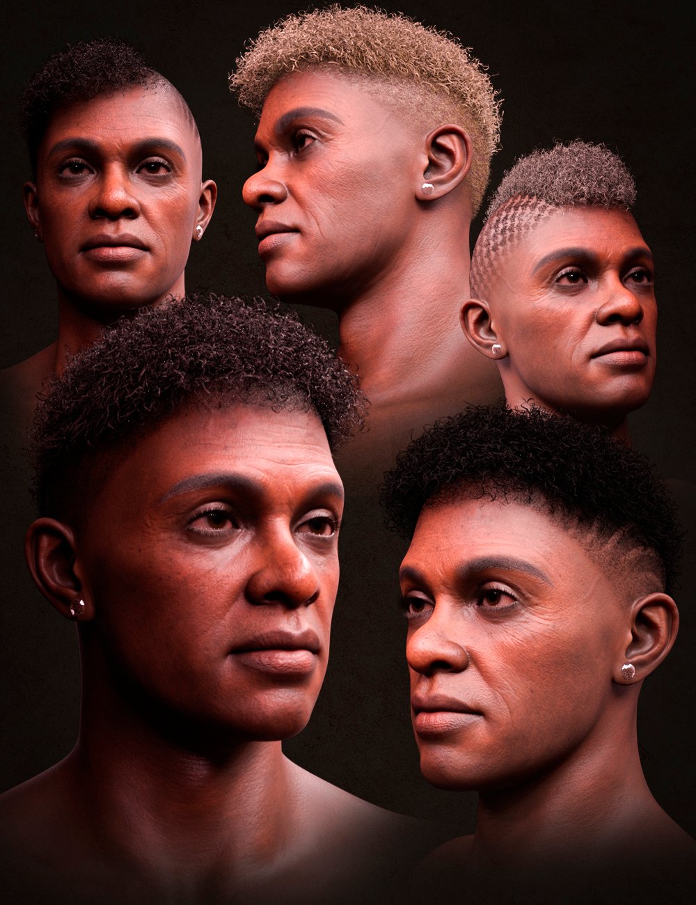 图片[1]-[daz发型] M3D Kola卷发8.1-DAZ爱好者