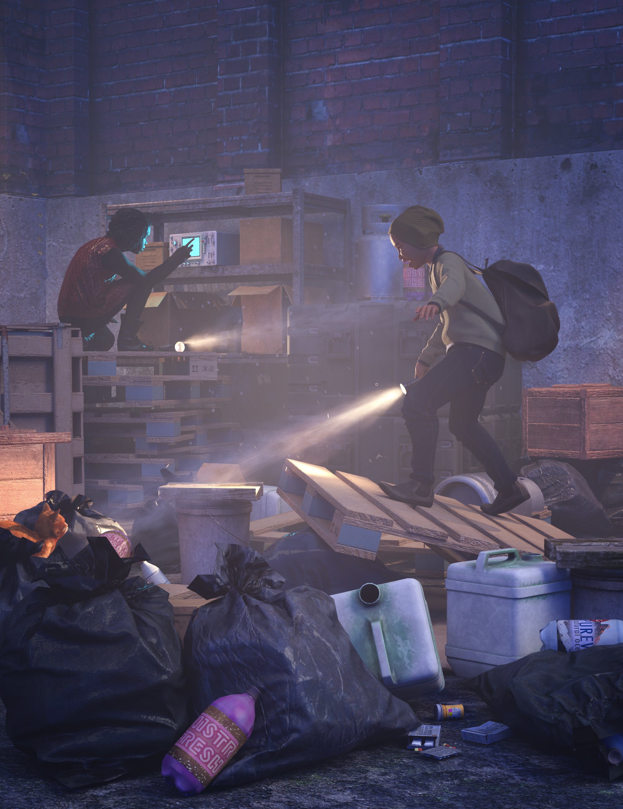 图片[1]-[daz场景] 安全屋容器和碎片道具-DAZ爱好者