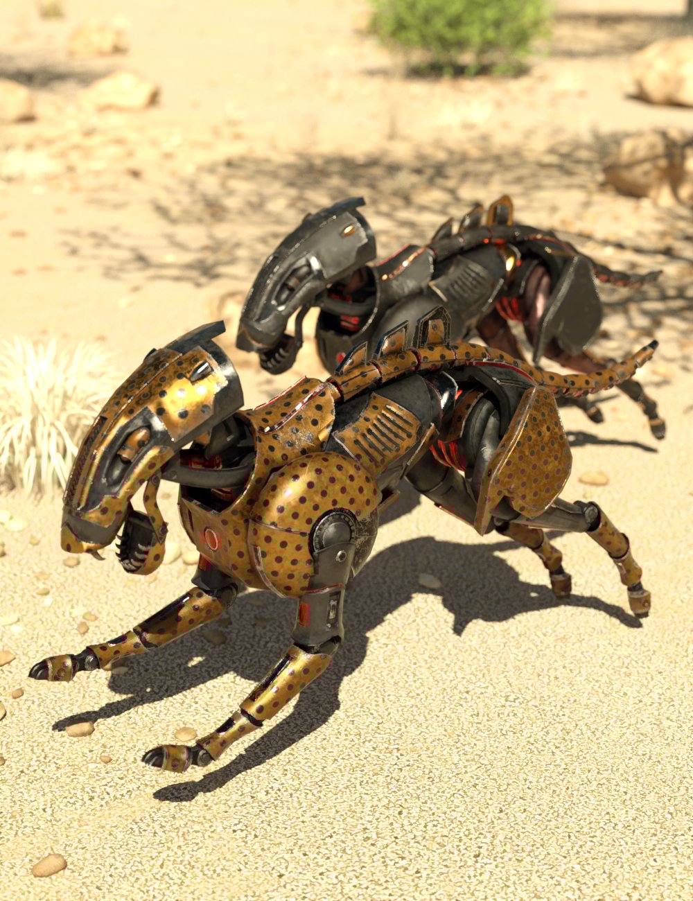 图片[1]-[daz角色] 机械猎豹-DAZ爱好者